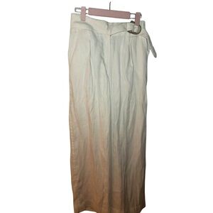 Dkny Cream High-Waist Belted Maxi Skirt